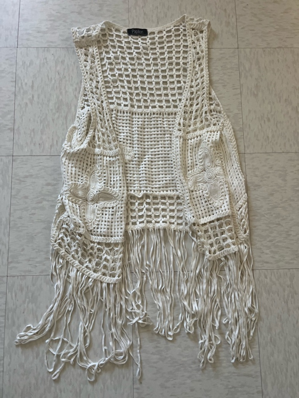 Papillon Crotchet Fringe Cardigan